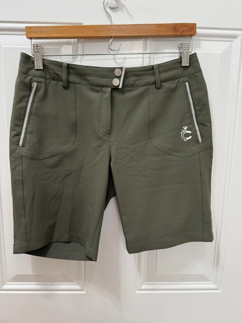 Louis Castel Golf Shorts Women's Size 4/6 Khaki Green